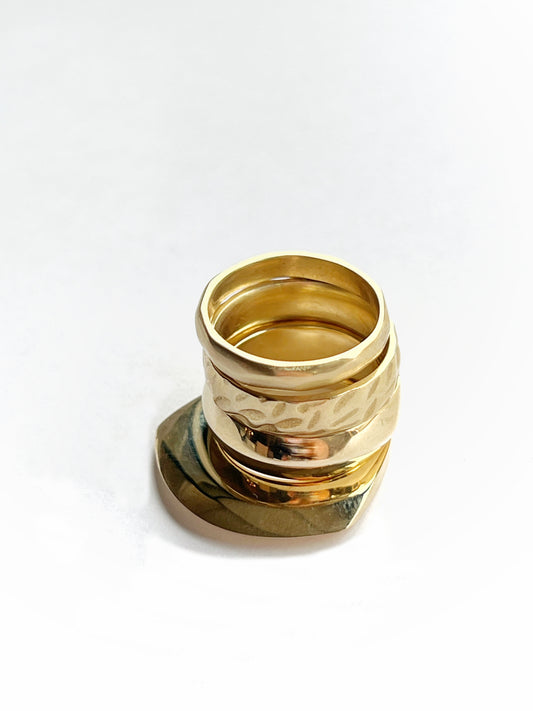 Element Stacking Ring Set Bronze