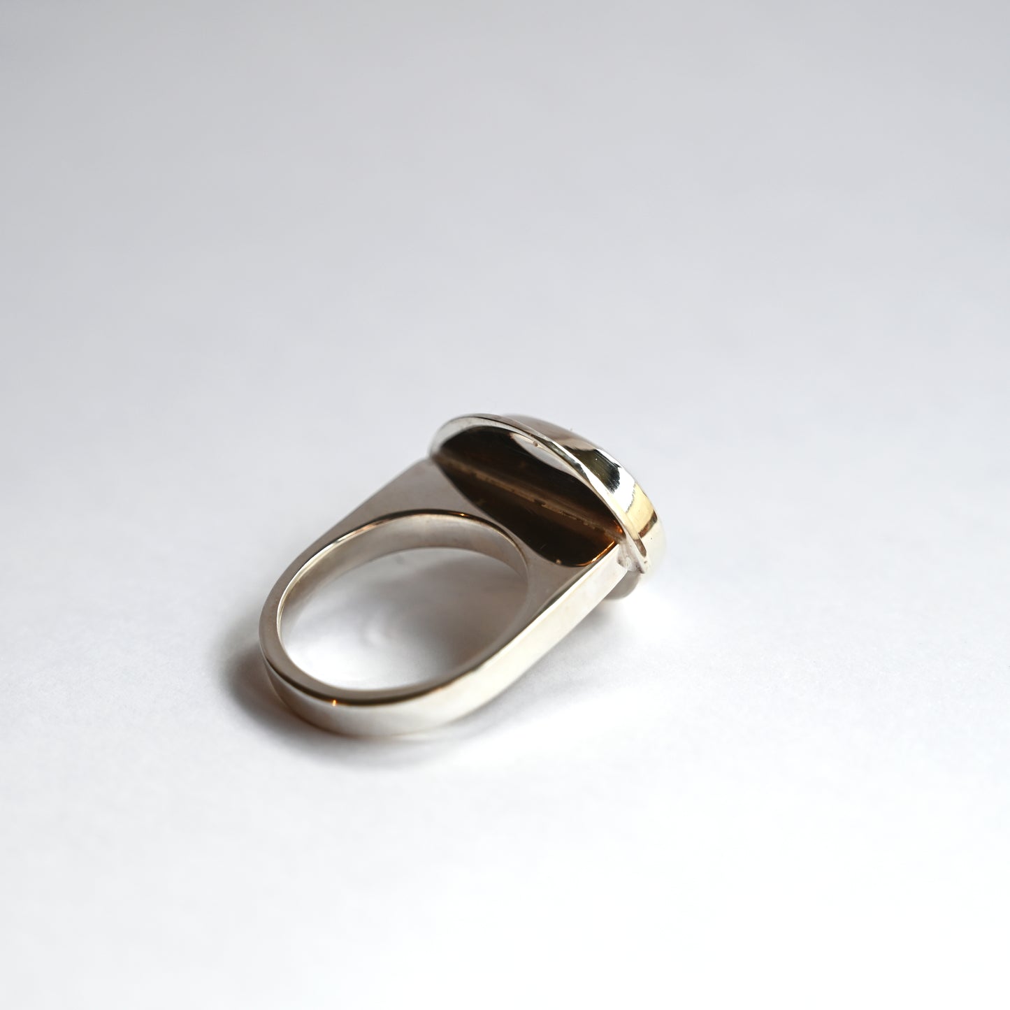 back angle of ring only on white background