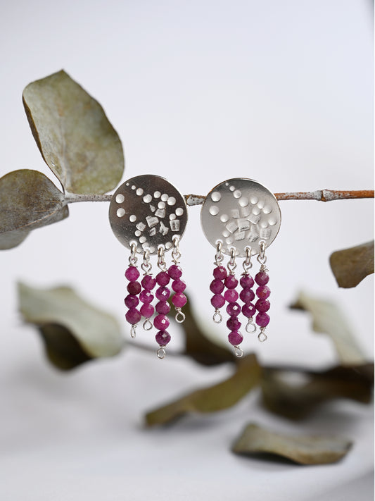 Ruby Contrast Studs